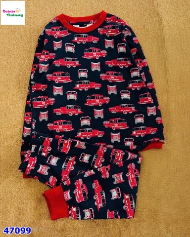 Bộ dài HuniKids đen xe cứu hoả