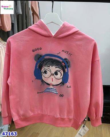 Hoodie hồng cô gái