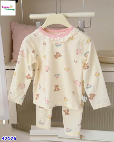Bộ Honey kem hồng gấu thỏ vịt