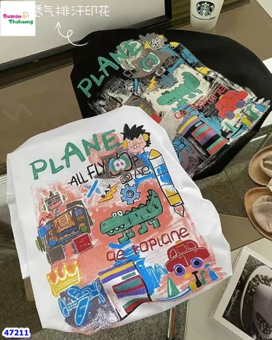 Áo thun đen Plane