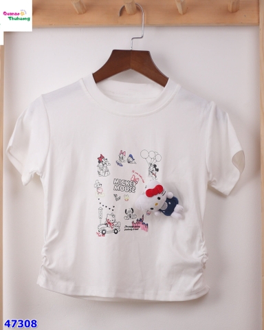 Áo Chaoboy trắng Hello Kitty bông