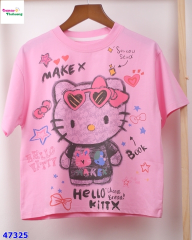 Áo thun hồng Kitty đeo kính