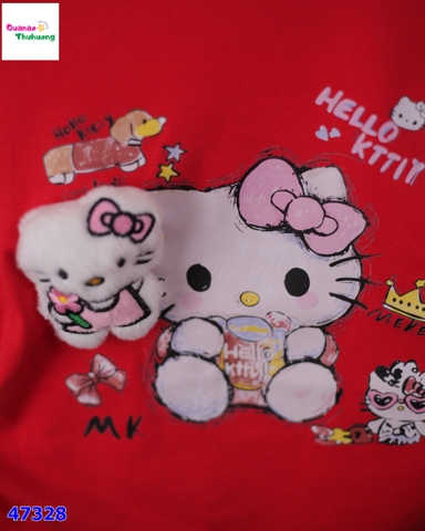 Áo Chaoboy đỏ Kitty bông