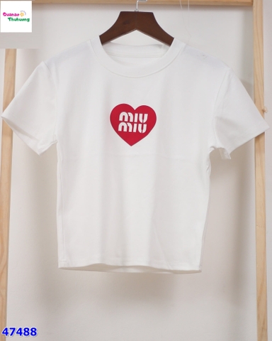 Áo BabyTee trắng tim đỏ