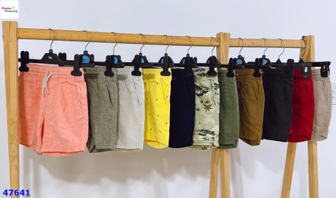 Quần short kaki vàng chấm bi
