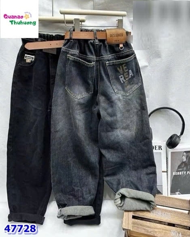 Quần jean dài xanh túi versase