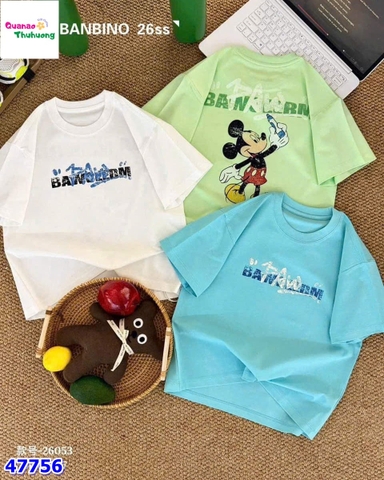 Áo Banbino trắng Mickey