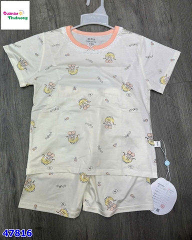 Bộ Tencel cam bé gái