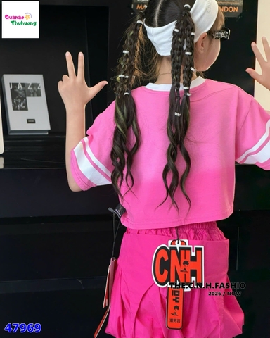 Áo croptop Chaoboy hồng 07