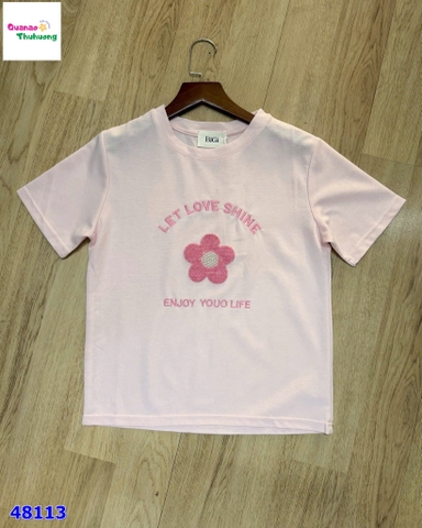 Áo hồng thêu hoa Let Love