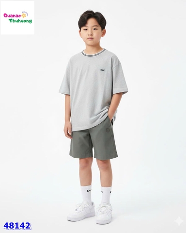 Short kaki Bee xám