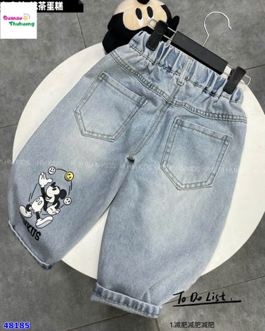 Quần jean dài xanh Mickey