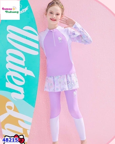 Bộ bơi dài tím Kitty