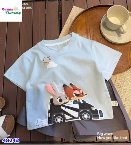 Bộ áo xanh cáo & thỏ 3D