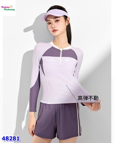 Đồ bơi Ylike dài tay tím