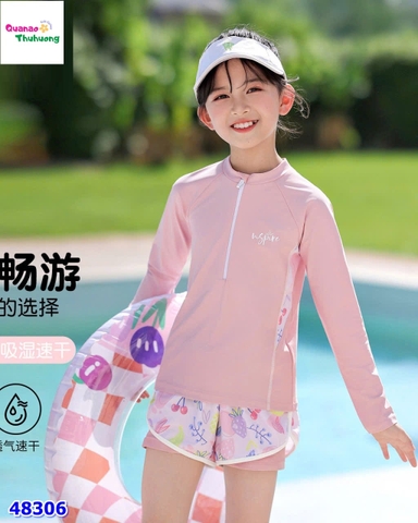 Đồ bơi Ylike hồng quần hoa
