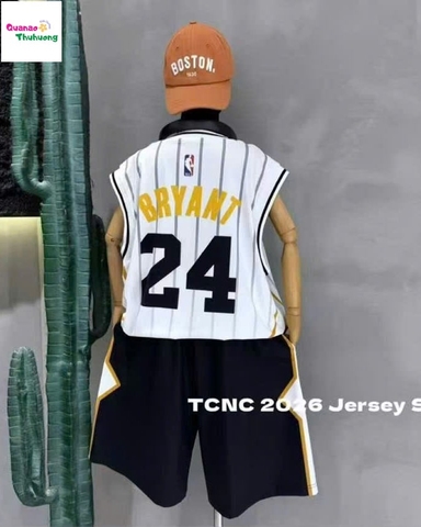 Bộ thể thao xát nách trắng số 24