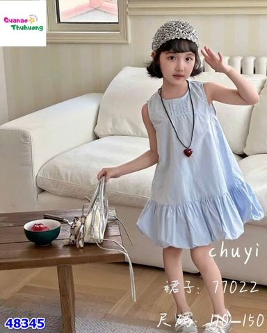 Đầm suông chữ A xanh dương