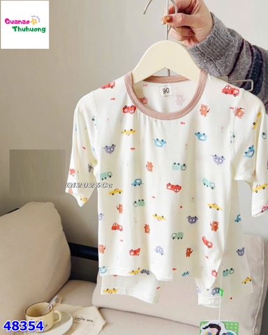 Bộ Tencel W kem in xe & gấu