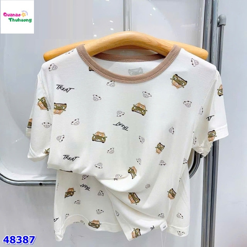 Bộ Tencel kem in xe