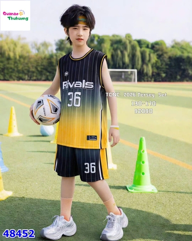Bộ thể thao sọc xám vàng Rivals 36
