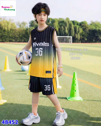 Bộ thể thao sọc xám vàng Rivals 36