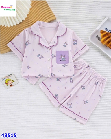 Bộ Pyjama đùi tím kuromi