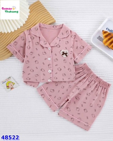 Bộ Pyjama đùi hồng Kitty