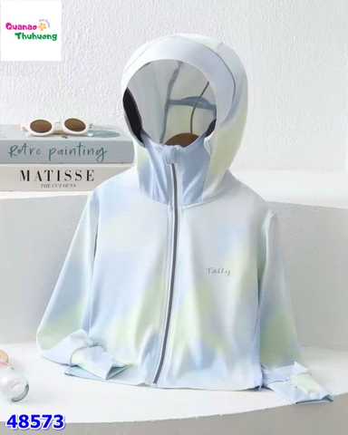 Áo khoác chống nắng loang xanh xám