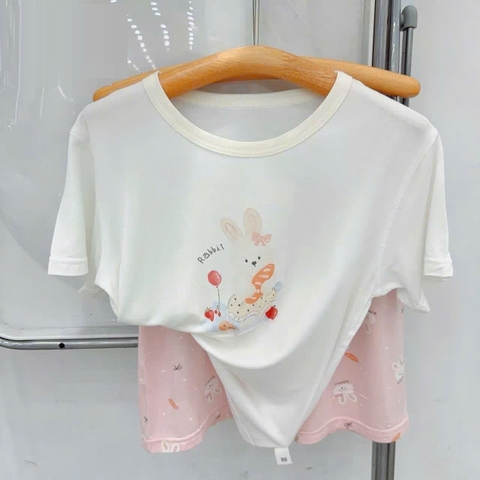 Bộ Tencel W trắng thỏ