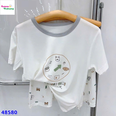Bộ Tencel W trắng Coffe time