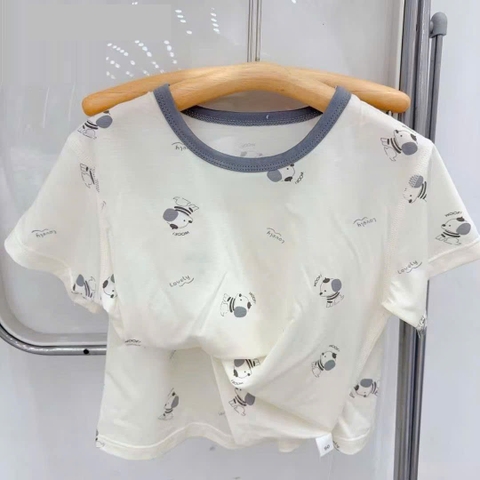 Bộ Tencel W trắng cún Lovely