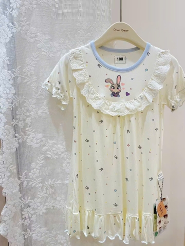 Đầm ngủ Tobela kem thỏ