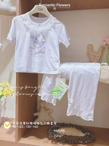 Bộ Tencel T lửng Kuromi tím