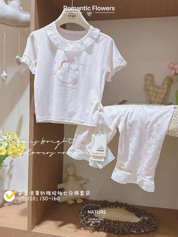 Bộ Tencel T lửng hồng Pony