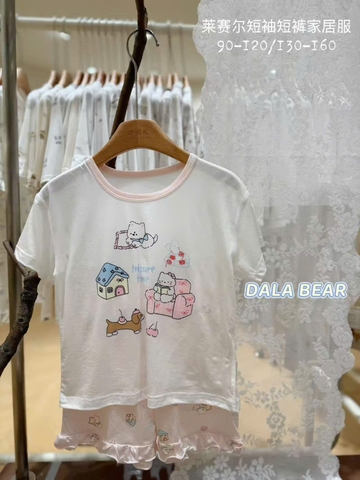 Bộ Tencel T kem mèo nhà