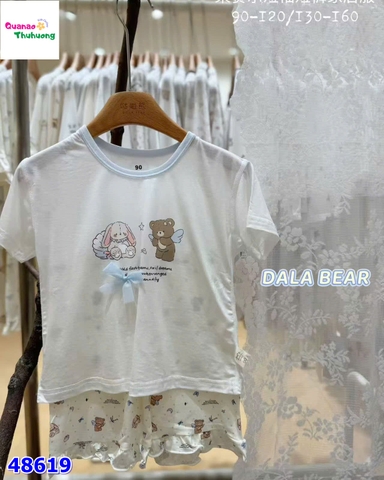 Bộ Tencel T kem gấu & thỏ