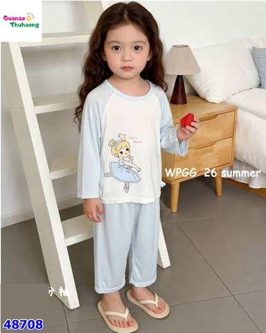 Bộ Tencel dài trắng Elsa