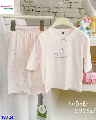 Bộ Tencel lửng hồng 3 Kitty