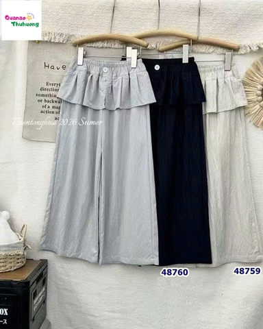 Quần dài kem viền váy