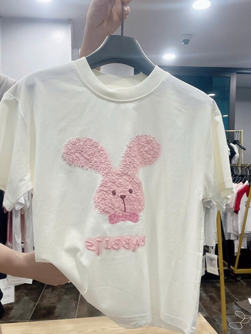 Áo thun hồng thỏ rabbits