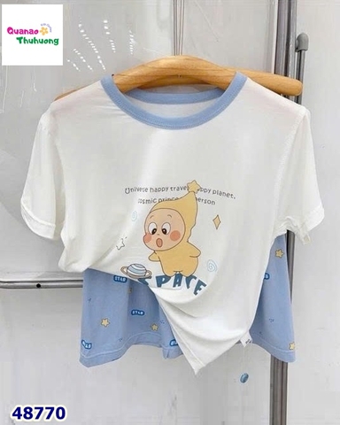 Bộ Tencel W kem em bé Space