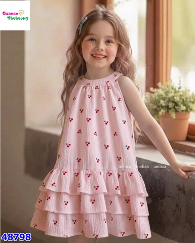 Đầm MLS hồng cherry