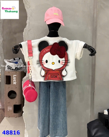 Áo thun trắng Kitty thỏ