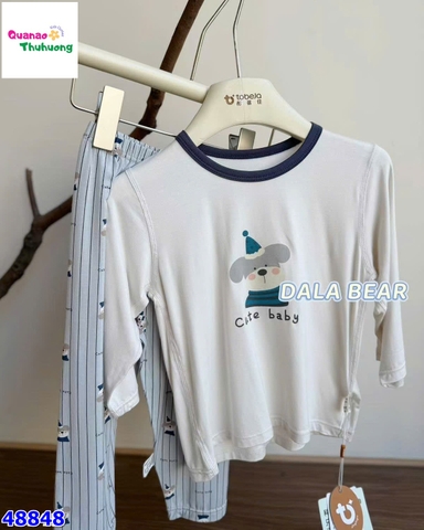 Bộ Tencel T dài kem cún Cute Baby