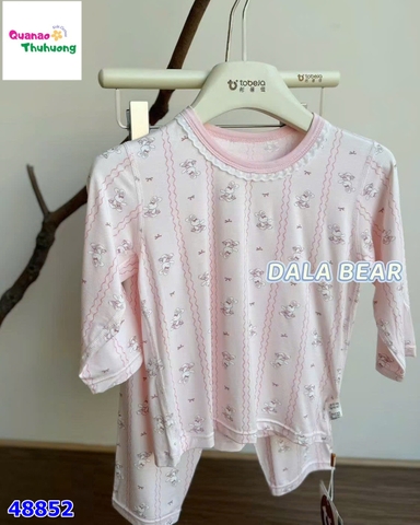 Bộ Tencel T dài hồng thỏ