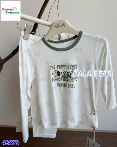 Bộ tencel T trắng Puppy is cute