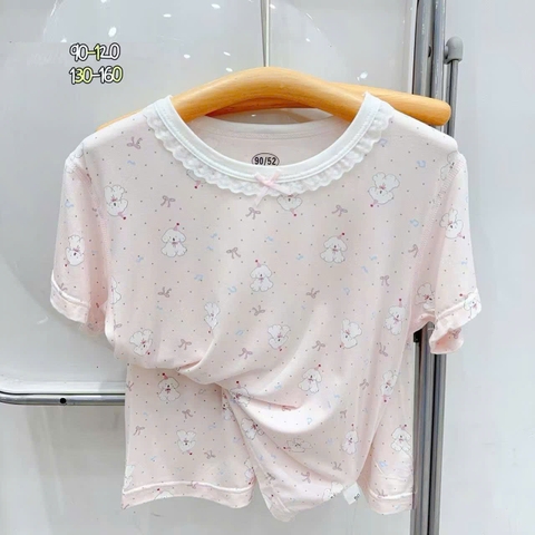 Bộ Tencel W hồng cún