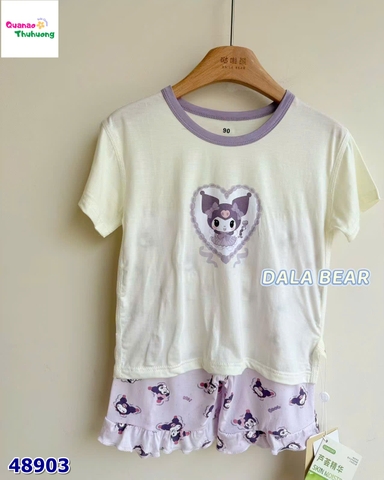 Bộ Tencel T kem Kuromi trái tim