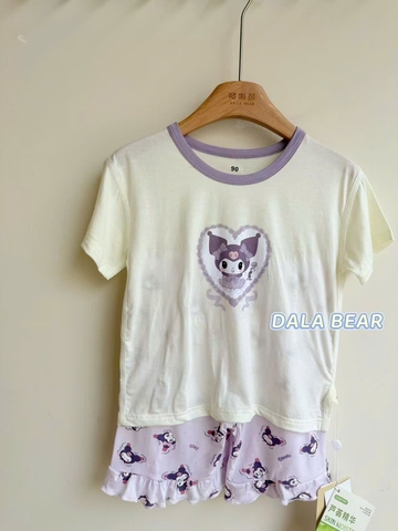 Bộ Tencel T kem Kuromi trái tim